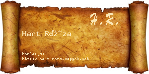 Hart Róza névjegykártya